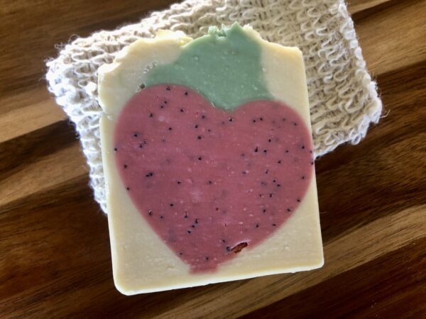 Sweet Strawberry Handmade Tallow Soap Bar