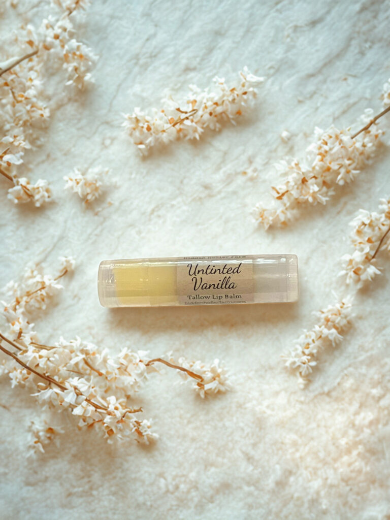 Untinted Vanilla Tallow Lip Balm
